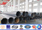 High Voltage 15 - 30m Galvanized Tubular Steel Pole For Power Transmsion supplier