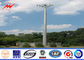 Conical 90ft Galvanized Mono Pole Tower , Mobile Communication Tower Three Sections supplier