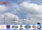 High Voltage 220 KV Double Circuit Electrical Galvanized Steel Pole For Transmission supplier