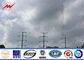 High Voltage 220 KV Double Circuit Electrical Galvanized Steel Pole For Transmission supplier