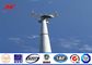 Steel 100ft Mono Pole Mobile Cell Phone Tower / Tapered / Flanged Steel Poles supplier