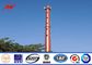 Steel 100ft Mono Pole Mobile Cell Phone Tower / Tapered / Flanged Steel Poles supplier