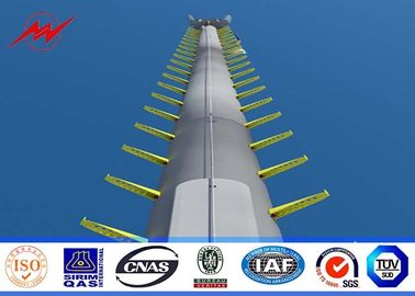 132 Kv 27Meter 1500kg Load  Mono Pole Tower For Mobile Transmission Telecommunication supplier