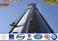 Square 160 ft Lattice Transmission Tower Steel Structure With Single Platform supplier
