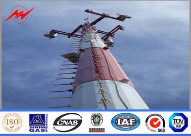 Square 160 ft Lattice Transmission Tower Steel Structure With Single Platform supplier