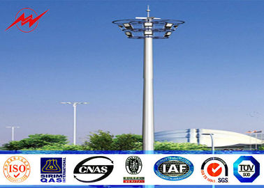 20M Height HPS Plaza High Mast Tower , Commercial Outdoor Light Poles supplier