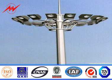 15M LED High Mast Light Pole Highway / Airport High Mast Lighting Pole ISO 9001 supplier