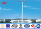 Three sections 20M Octagonal High Mast Pole with platform no electric rasing system supplier