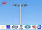 Differernt sections 22M Round High Mast Pole with operation platform ladder protection supplier