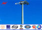 Plaza Lighting 1000W Painting 80M High Mast Outside Light Pole , BV supplier