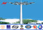 Anticorrosive Round 25M HDG Plaza High Mast Pole with Round Lamp Panel supplier