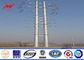 16sides 8m 5KN Steel Utility Pole for overhead transmission line power with anchor bolt supplier