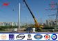 16sides 8m 5KN Steel Utility Pole for overhead transmission line power with anchor bolt supplier