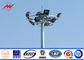 Powder Coated Outdoor Industrial Light Poles 35m / Galvanized Street Light Pole supplier