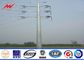 12sides 10M 2.5KN Steel Utility Pole for overhed distribution structures with earth rod supplier