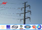 Single Circuit 69kv Galvanized Steel Commercial Light Poles 200mm Length Bitumen supplier