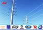 Single Circuit 69kv Galvanized Steel Commercial Light Poles 200mm Length Bitumen supplier