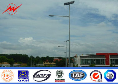 10m Single Arm Solar Street Light Pole Specification / Design Garden Lighting Pole supplier