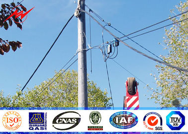 14.5m Overall Height Tapered Steel Utility Pole With 3mm Thickness 1250kg Load supplier