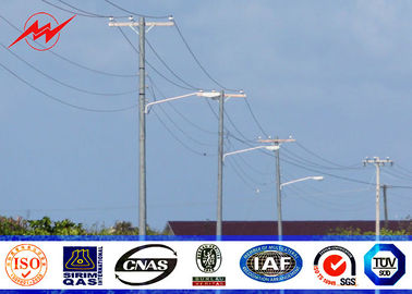 14.5m Overall Height Tapered Steel Utility Pole With 3mm Thickness 1250kg Load supplier