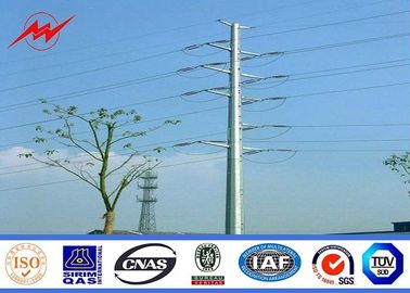 Galvanized Electric Polygona 50m Steel Transmission Poles Approved ISO9001 supplier