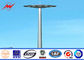 35M Round Galvanized Stadium High Mast Light Pole With 400kg Rasing Lifting System supplier