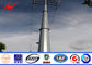 OEM 8-15m NEA Steel Utility Power Poles , Galvanised Steel Pole With Insulator supplier
