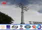 OEM 8-15m NEA Steel Utility Power Poles , Galvanised Steel Pole With Insulator supplier