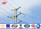 Conical 25FT 132kv Bitumen Metal Utility Poles For High Voltage Transmission Lines supplier