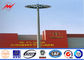 30m Parking Lot Lighting Polygon Solar Power Light Pole With Round Lamp Panel supplier