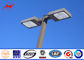 Round 6m Three Lamp Parking Light Poles / Commercial Outdoor Light Poles supplier