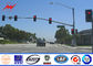 Custom 4.5m Height Galvanized Traffic Light Signs With Single Bracket supplier