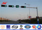 6000mm Height Galvanized Traffic Light Signals Columns Single Bracket For Horizontal Mounting supplier
