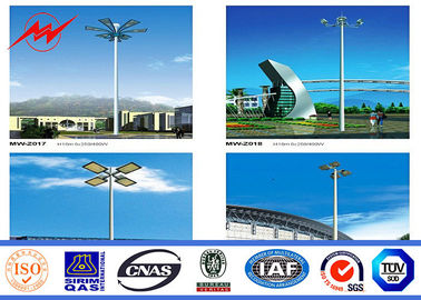 45m Galvanized High Mast Tower 100w - 5000w For Airport / Seaport , Single Or Double Arm supplier