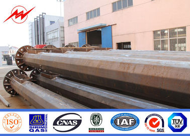 1-30mm Galvanised Electric Steel Pole For Power Transmission With Flange And Anchor Bol supplier