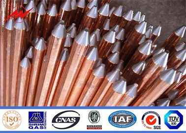 Professional Copper Bonded Ground Rod Copper Grounding Bar 1/2&quot; 5/8&quot; 3/4&quot; supplier