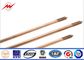 High Conductivity Copper Ground Rod 1/2&quot; 5/8&quot; 3/4&quot; Threaded Flat Pointed supplier