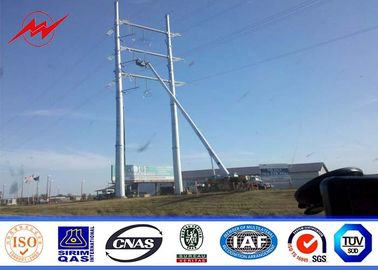 23M Class A Galvanized Electrical Power Pole For 132KV Transmission Distribution with 6mm thickness supplier