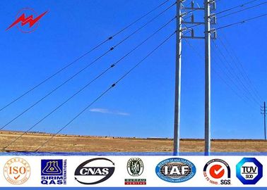 12m 800Dan Galvanised Steel Poles Transmission Line Poles With Stepped Bolt supplier