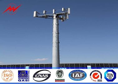 55m ISO Standard Monopole Telecom Tower With Cable Accessories supplier