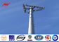 55m ISO Standard Monopole Telecom Tower With Cable Accessories supplier
