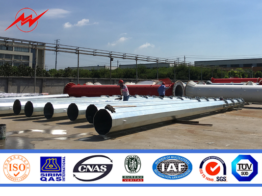 Q345 GR65 Electrical Power Pole Steel Hot Dip Galvanization Utility Transmission supplier