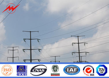 55ft Electrical Power Pole 3mm Thickness Powder Coating With Galvanized Stepped Bolt supplier