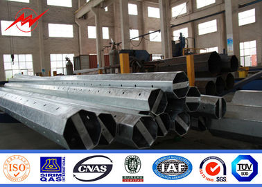 55ft Electrical Power Pole 3mm Thickness Powder Coating With Galvanized Stepped Bolt supplier