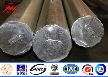 1250 Dan 15M Height Conical Electric Power Pole 5mm Thickness ASTM A123 Galvanization Standard supplier