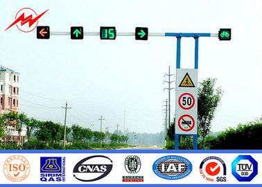 Solar Steel Transmission Poles Warning Light EMK USU96 For Road Safety supplier