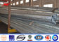Outdoor ISO 14M Steel Transmission Pole Bitumen With Two Cross Arm supplier