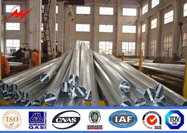 Polygonal Shafts Electrical Power Pole With Optional Powder Coating supplier