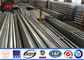 Powder Coating Steel Utility Pole 12m Treated transmission line poles with Cross Arm supplier