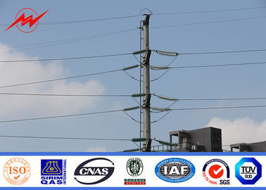 12m Polygonal steel transmission poles steel power poles With Climbing Rung supplier